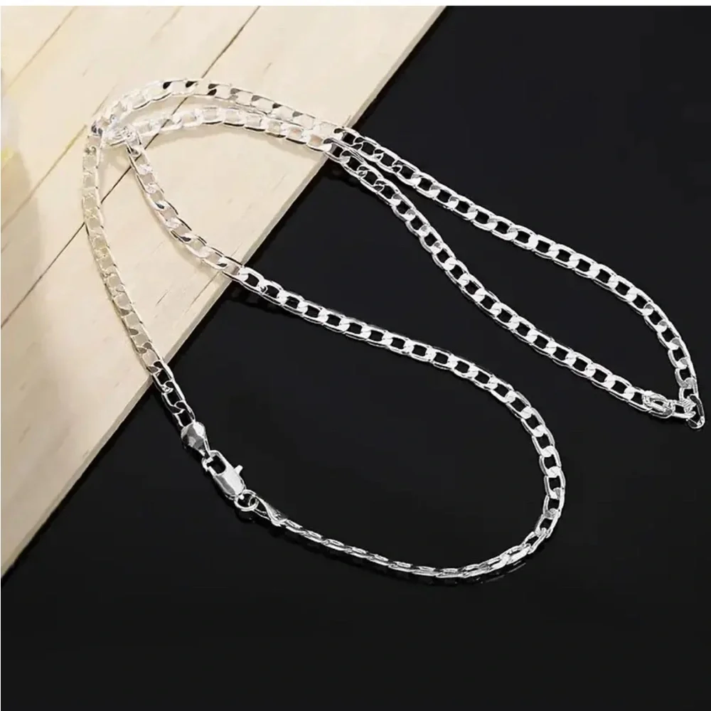 925 Silver Chain Necklace Unisex-Sophisticated Brand Ideal for wedding. - Picture 5 of 5